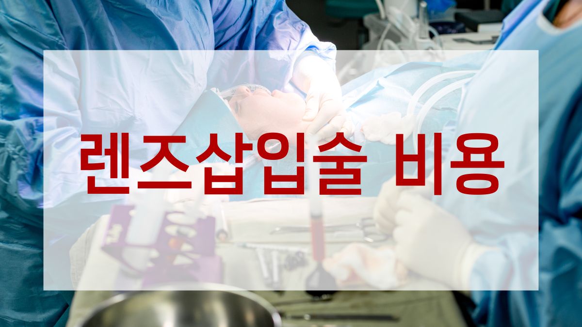 렌즈삽입술 비용